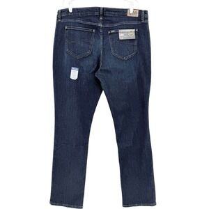 Lee Women's Straight Mid Rise Stretch Friction Resistant Blue Jeans Size 20L NWT